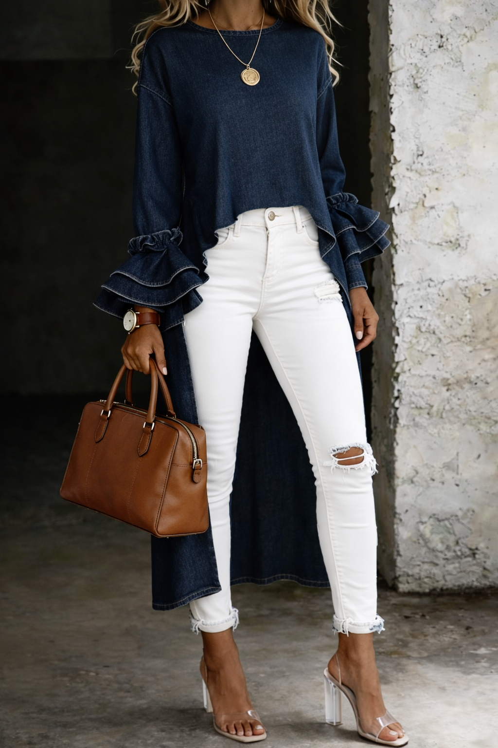Ashley – top w stylu koszuli, codzienny styl bez wysiłku