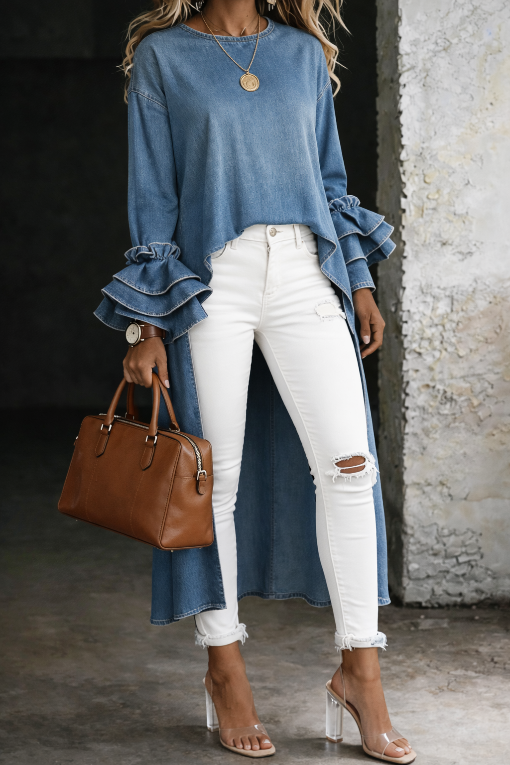 Ashley – top w stylu koszuli, codzienny styl bez wysiłku